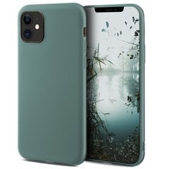 Moozy Minimalist plāns, matēts silikona vāciņš saderīgs ar iPhone 11 telefona modeli, Pelēkzils цена и информация | Чехлы для телефонов | 220.lv