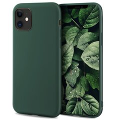 Силиконовый чехол Moozy Minimalist для iPhone 11, тонкий и матовый чехол из силикона TPU, темно-зеленый цена и информация | Чехлы для телефонов | 220.lv