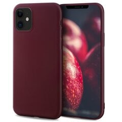 Силиконовый чехол Moozy Minimalist для iPhone 11, тонкий и матовый чехол из силикона TPU, винно-красный цена и информация | Чехлы для телефонов | 220.lv