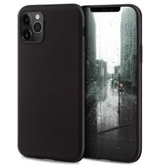 Moozy Minimalist plāns, matēts silikona vāciņš saderīgs ar iPhone 11 Pro Max telefona modeli, Melns цена и информация | Чехлы для телефонов | 220.lv