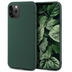 Силиконовый чехол Moozy Minimalist для iPhone 11 Pro Max, тонкий и матовый чехол из силикона TPU, темно-зеленый цена и информация | Чехлы для телефонов | 220.lv