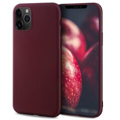 Moozy Minimalist plāns, matēts silikona vāciņš saderīgs ar iPhone 11 Pro telefona modeli, Vīna sarkans cena un informācija | Telefonu vāciņi, maciņi | 220.lv