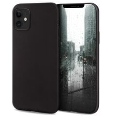 Силиконовый чехол Moozy Minimalist для iPhone 12, iPhone 12 Pro, тонкий и матовый чехол из силикона TPU, черный цена и информация | Чехлы для телефонов | 220.lv