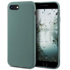 Moozy Minimalist plāns, matēts silikona vāciņš saderīgs ar iPhone SE 2020, iPhone 8 un iPhone 7 telefona modeli, Pelēkzils cena un informācija | Telefonu vāciņi, maciņi | 220.lv
