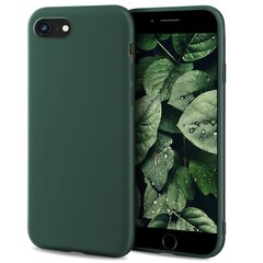 Силиконовый чехол Moozy Minimalist для iPhone SE 2020, iPhone 8 и iPhone 7, тонкий и матовый чехол из силикона TPU, темно-зеленый цена и информация | Чехлы для телефонов | 220.lv