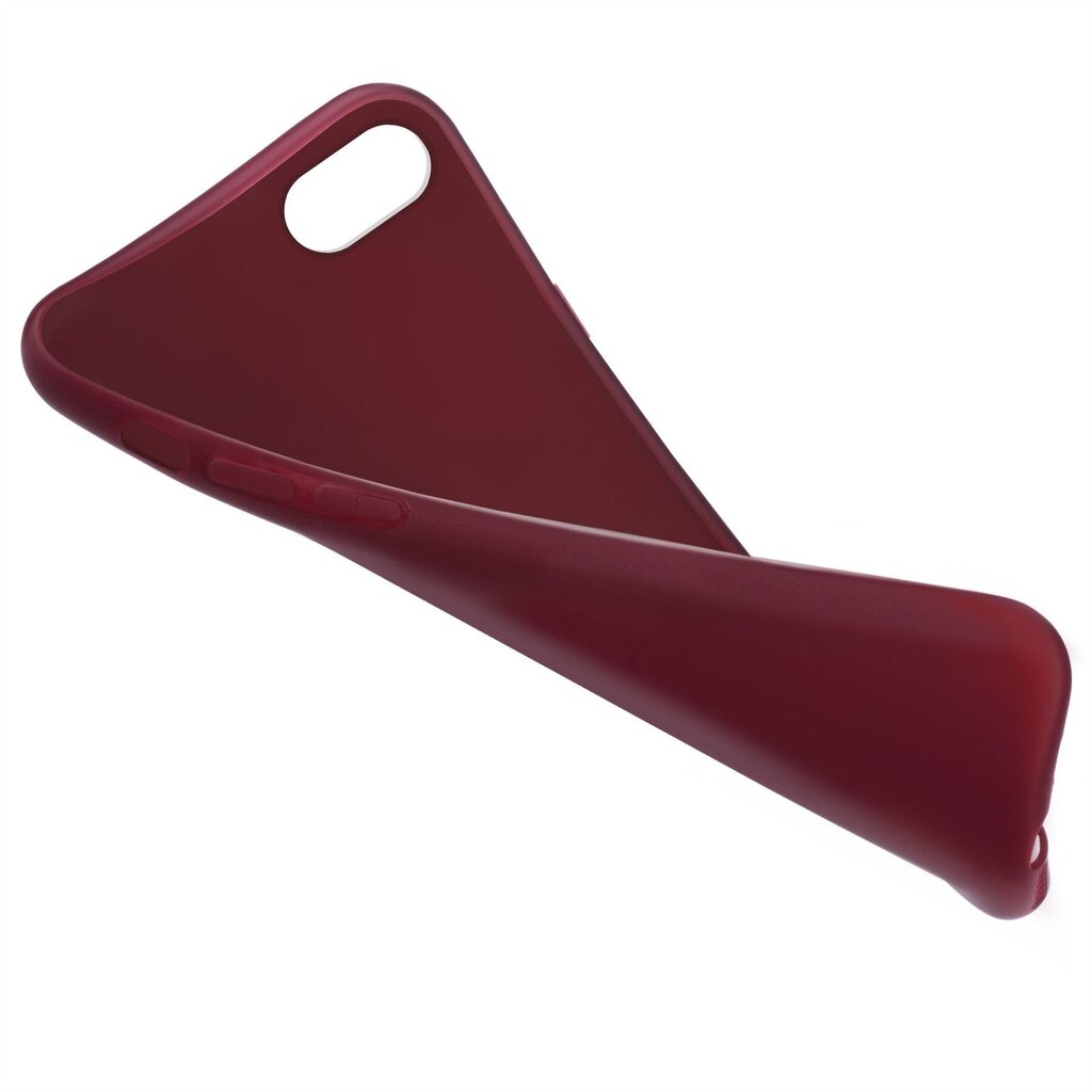 Moozy Minimalist plāns, matēts silikona vāciņš saderīgs ar iPhone SE 2020, iPhone 8 un iPhone 7 telefona modeli, Vīna sarkans cena un informācija | Telefonu vāciņi, maciņi | 220.lv