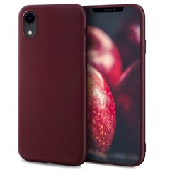 Силиконовый чехол Moozy Minimalist для iPhone XR, тонкий и матовый чехол из силикона TPU, винно-красный цена и информация | Чехлы для телефонов | 220.lv