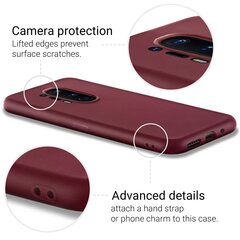Moozy Minimalist plāns, matēts silikona vāciņš saderīgs ar OnePlus 8 Pro telefona modeli, Vīna sarkans cena un informācija | Telefonu vāciņi, maciņi | 220.lv