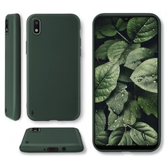 Moozy Minimalist plāns, matēts silikona vāciņš saderīgs ar Samsung A10 telefona modeli, Tumši zaļš cena un informācija | Telefonu vāciņi, maciņi | 220.lv