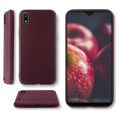 Силиконовый чехол Moozy Minimalist для Samsung A10, тонкий и матовый чехол из силикона TPU, винно-красный цена и информация | Чехлы для телефонов | 220.lv