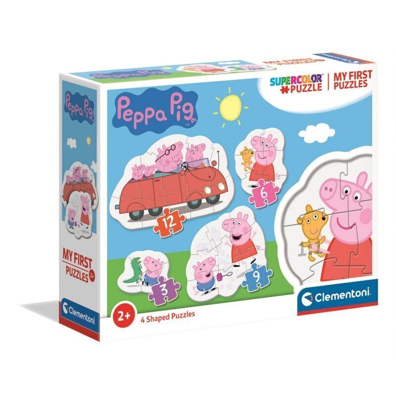 Pužļu komplekts Clementoni My First Puzzle Cūciņa Pepa (Peppa Pig), 3-6-9-12 d. cena un informācija | Puzles, 3D puzles | 220.lv