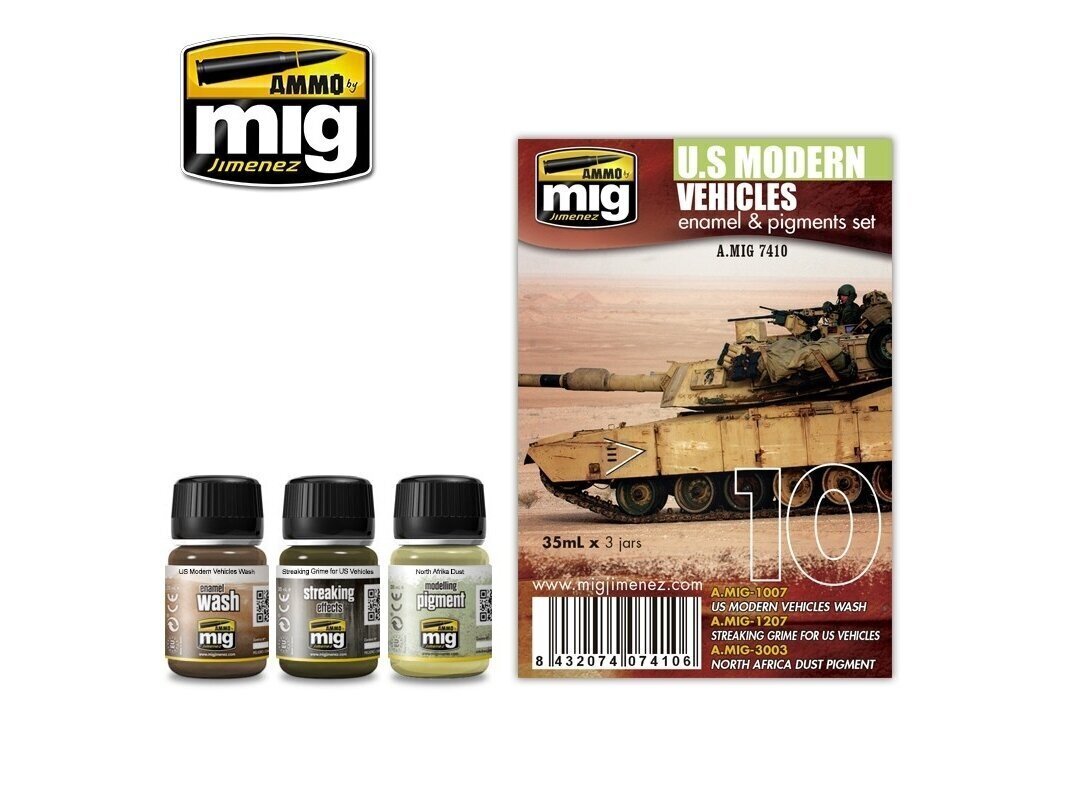 AMMO MIG - US MODERN VEHICLES SET. AMIG7410 цена и информация | Modelēšanas un zīmēšanas piederumi | 220.lv