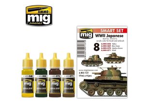 AMMO MIG - WW II JAPANESE AFV EARLY COLORS. AMIG7137 cena un informācija | Modelēšanas un zīmēšanas piederumi | 220.lv