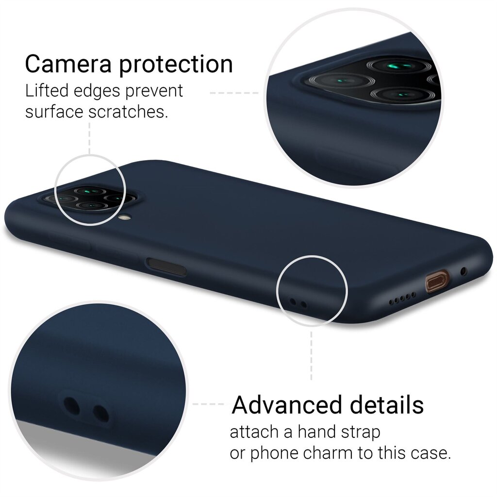 Moozy Lifestyle telefona vāciņš saderīgs ar Huawei P40 Lite – augstvērtīga silikona apvalks ar matētu virsmu un mīkstu mikrošķiedras oderi, Pusnakts zils cena un informācija | Telefonu vāciņi, maciņi | 220.lv