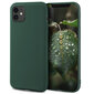 Moozy Lifestyle telefona vāciņš saderīgs ar iPhone 11 – augstvērtīga silikona apvalks ar matētu virsmu un mīkstu mikrošķiedras oderi, Tumši zaļš cena un informācija | Telefonu vāciņi, maciņi | 220.lv