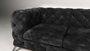 Stūra dīvāns Ropez Chelsea 3+2, melns cena un informācija | Stūra dīvāni | 220.lv