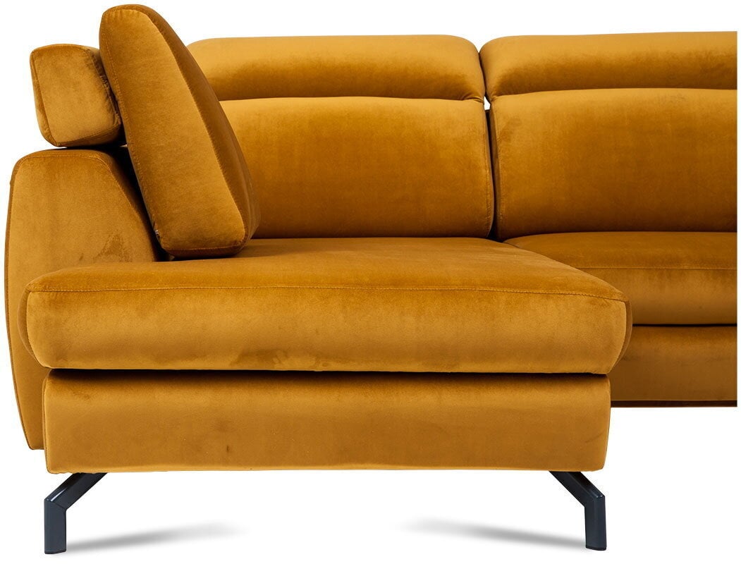 Stūra dīvāns Ropez Denver, dzeltens cena un informācija | Stūra dīvāni | 220.lv
