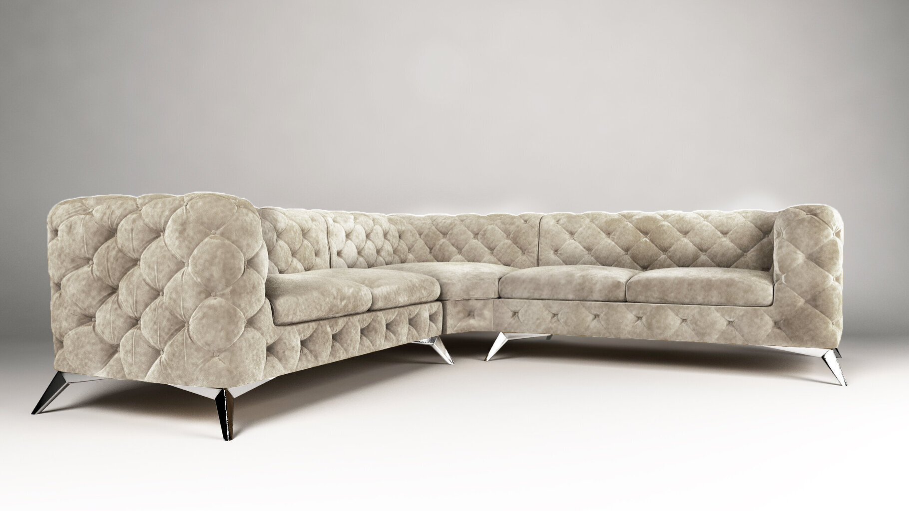 Universālais stūra dīvāns Ropez Chelsea 2+E+2, krēmkrāsas cena un informācija | Stūra dīvāni | 220.lv