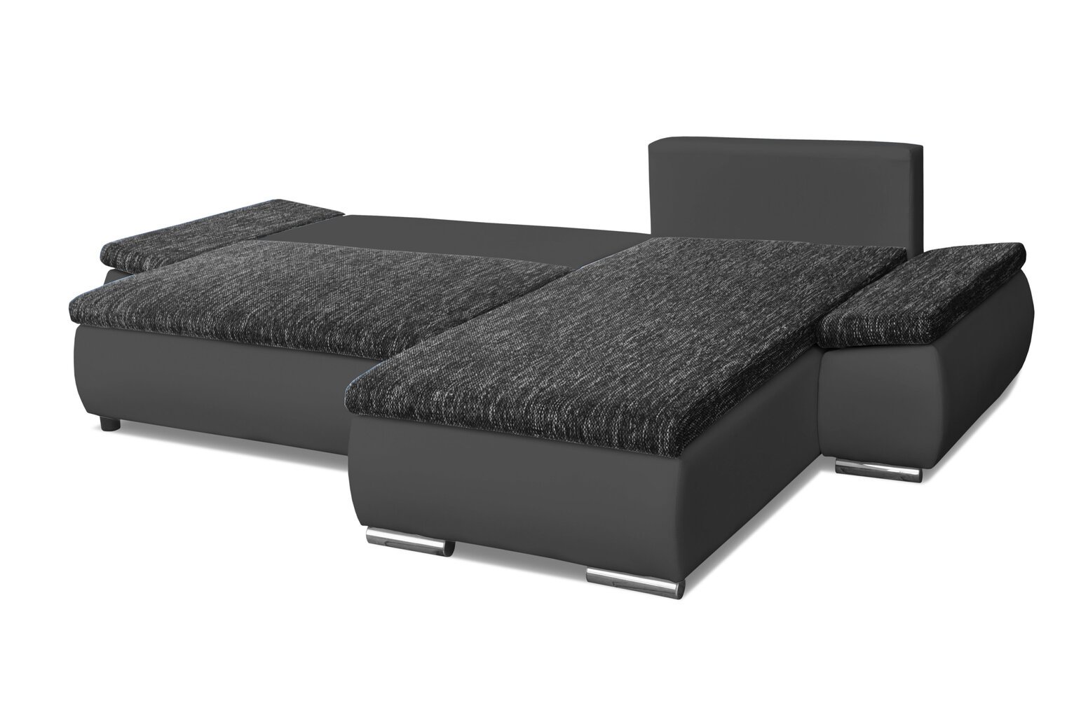 Universālais stūra dīvāns Ropez Acra, pelēks/melns cena un informācija | Stūra dīvāni | 220.lv