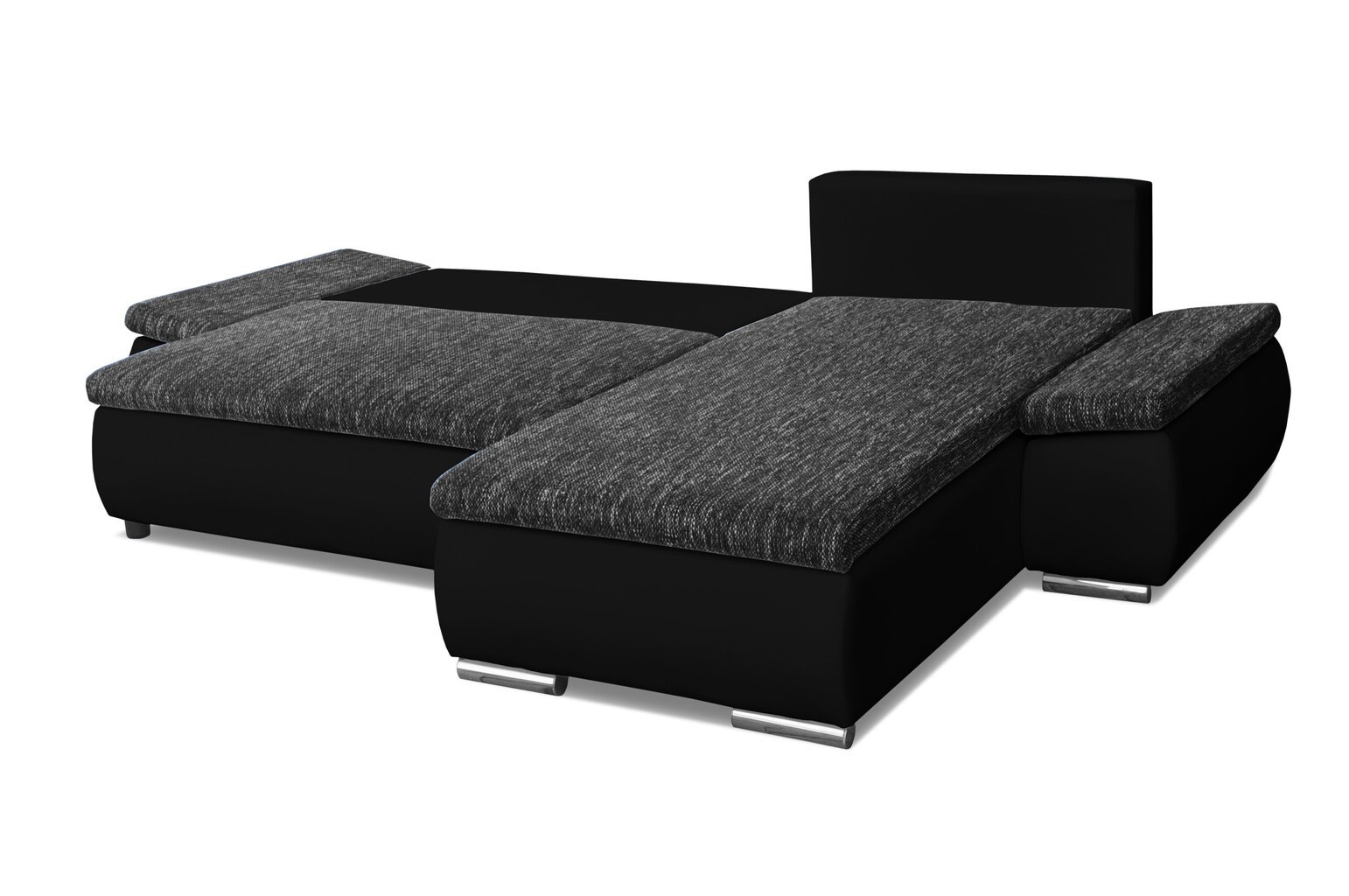 Universālais stūra dīvāns Ropez Acra, melns cena un informācija | Stūra dīvāni | 220.lv
