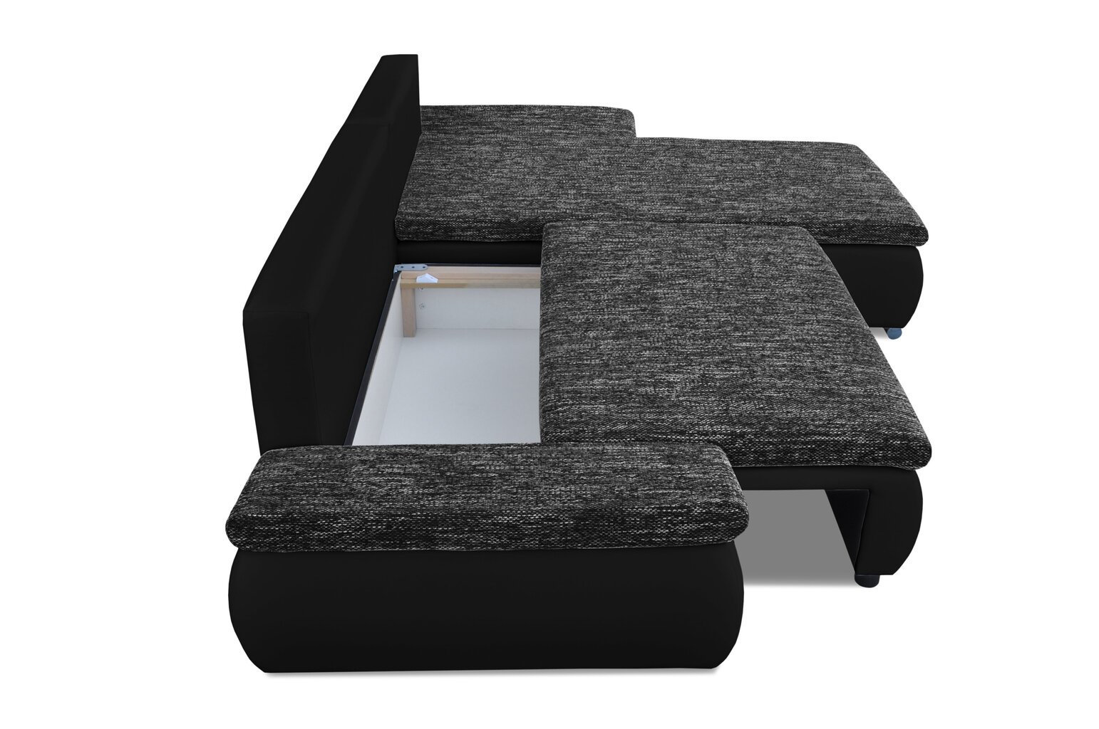 Universālais stūra dīvāns Ropez Acra, melns cena un informācija | Stūra dīvāni | 220.lv