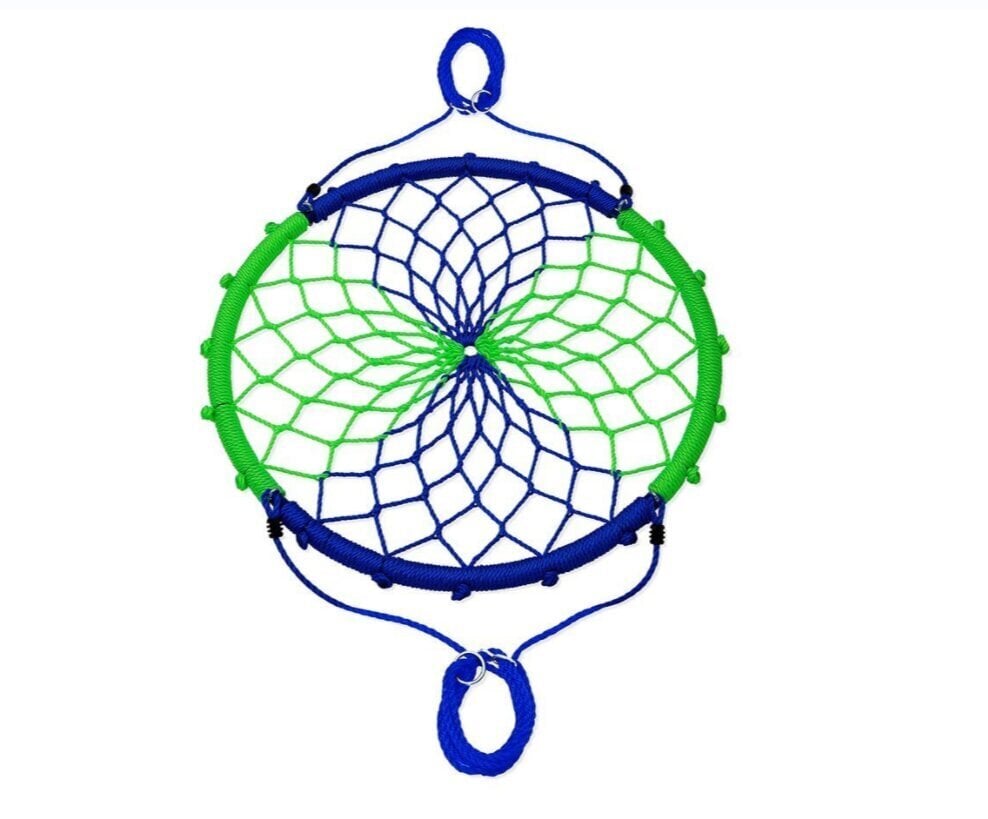 Dārza šūpoles "Stārķa ligzda” Nils Camp, 100 cm, 180 kg, zaļas / zilas cena un informācija | Šūpoles | 220.lv