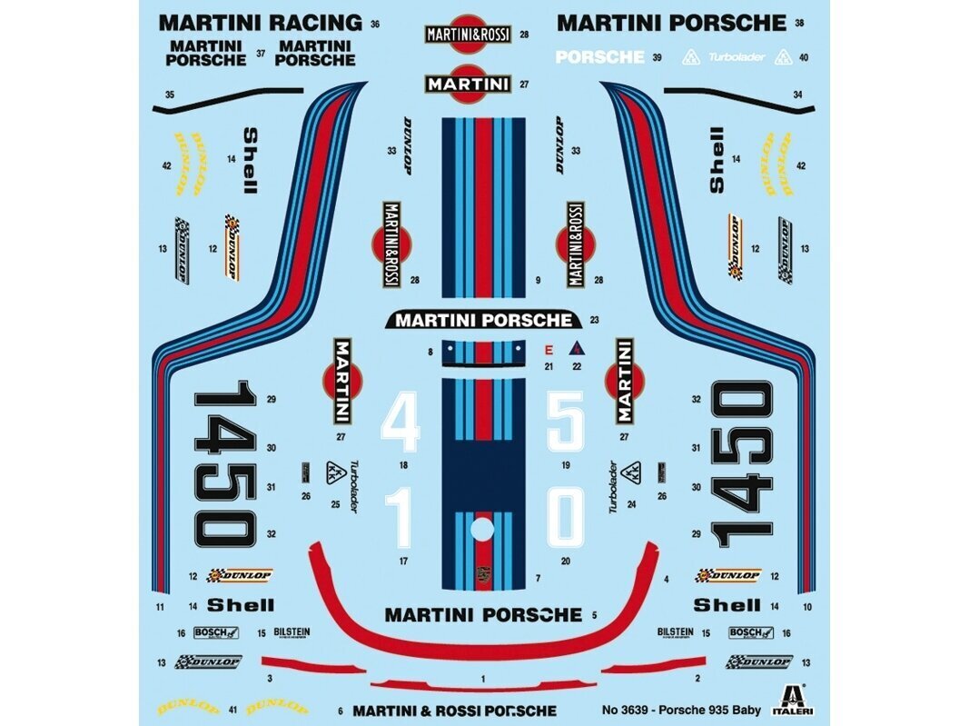 Italeri - Porsche 935 Baby, 1/24, 3639 cena un informācija | Konstruktori | 220.lv