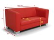 Dīvāns Ropez Chicago 2, sarkans cena un informācija | Dīvāni | 220.lv