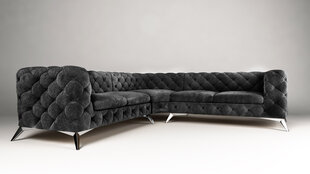 Universālais stūra dīvāns Ropez Chelsea 2+E+2, melns цена и информация | Угловые диваны | 220.lv
