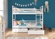 Divstāvu gulta ADRK Furniture Ada 80x180cm, balta цена и информация | Bērnu gultas | 220.lv