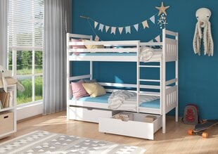 Divstāvu gulta ADRK Furniture Ada 80x180cm, balta цена и информация | Детские кровати | 220.lv