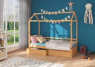 Gulta ADRK Furniture Rose 80x190 cm, brūna cena un informācija | Bērnu gultas | 220.lv