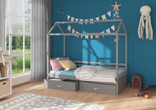 Кровать ADRK Furniture Rose 80x190 см, серая цена и информация | Детские кровати | 220.lv