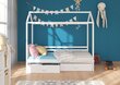 Gulta ADRK Furniture Rose 80x190 cm ar baldahīnu, balta/rozā cena un informācija | Bērnu gultas | 220.lv