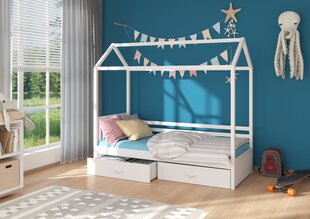 Кровать ADRK Furniture Rose 90x200 см, белая цена и информация | Детские кровати | 220.lv