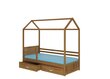 Gulta ADRK Furniture Rose 80x190 cm ar sānu aizsardzību, ozola krāsas cena un informācija | Bērnu gultas | 220.lv