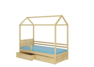 Gulta ADRK Furniture Rose 90x200 cm ar sānu aizsardzību, gaiši brūna cena un informācija | Bērnu gultas | 220.lv
