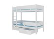 Divstāvu gulta ADRK Furniture Etiona 90x200cm, balta cena un informācija | Bērnu gultas | 220.lv