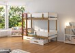 Divstāvu gulta ADRK Furniture Etiona 90x200cm, brūna/balta cena un informācija | Bērnu gultas | 220.lv