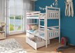 Divstāvu gulta ADRK Furniture Ada 80x180cm, gaiši brūna cena un informācija | Bērnu gultas | 220.lv