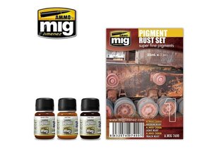 AMMO MIG - PIGMENT RUST SET. AMIG7400 cena un informācija | Modelēšanas un zīmēšanas piederumi | 220.lv