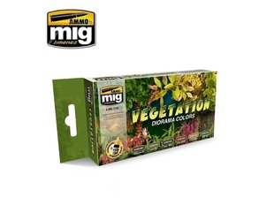 AMMO MIG - VEGETATION DIORAMA COLORS SET. AMIG7176 cena un informācija | Modelēšanas un zīmēšanas piederumi | 220.lv