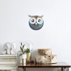 Metāla sienas dekorācija Owl 3 Copper, 19x19 cm cena un informācija | Interjera priekšmeti | 220.lv