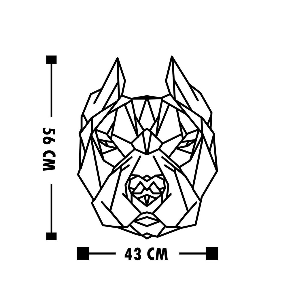 Metāla sienas dekorācija Pit Bull, 43x56 cm cena un informācija | Interjera priekšmeti | 220.lv