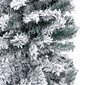 vidaXL mākslīgā Ziemassvētku egle ar sniegu, šaura, zaļa, 210 cm, PVC цена и информация | Mākslīgās egles, vainagi, statīvi | 220.lv