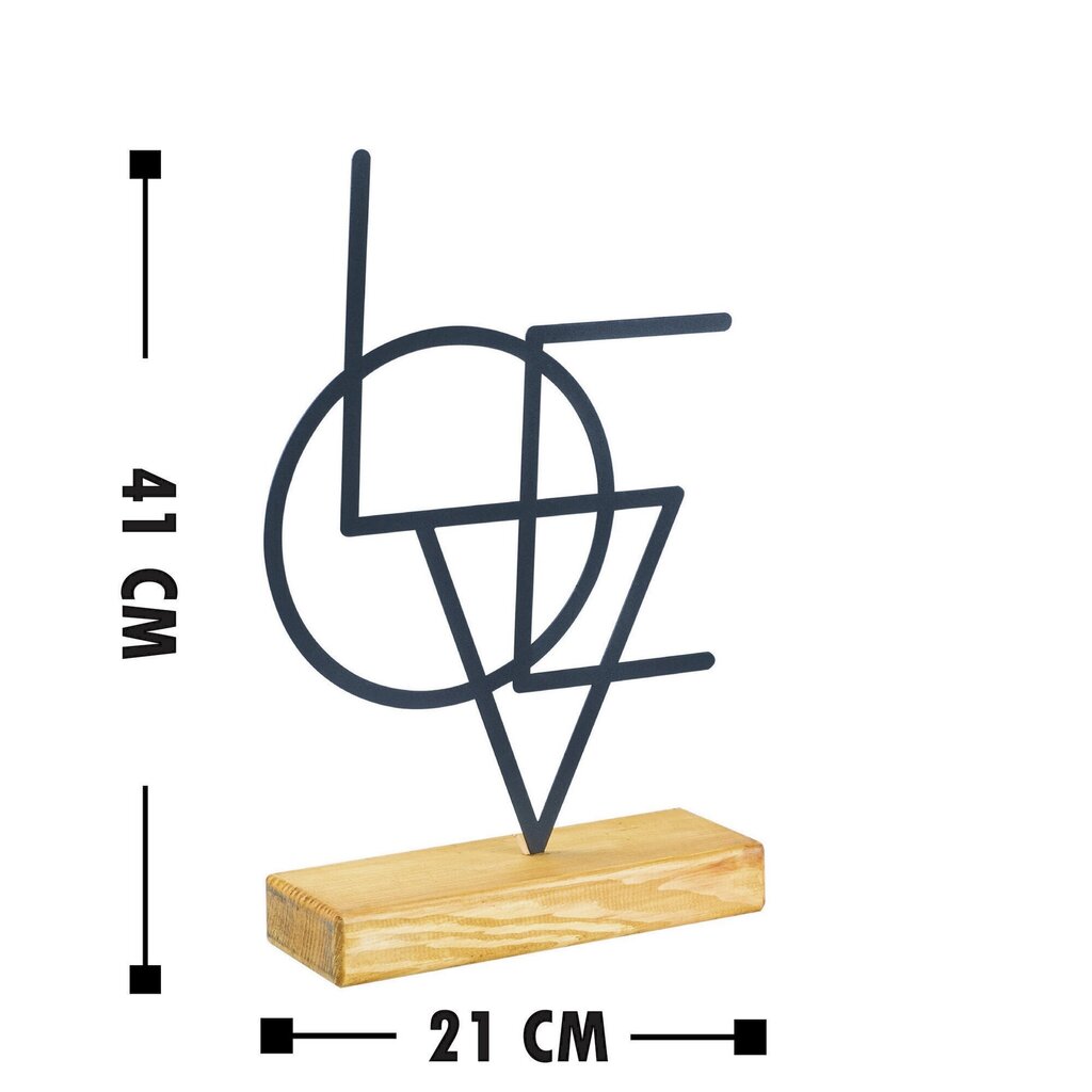 Dekoratīva figūriņa Geometric Black cena un informācija | Interjera priekšmeti | 220.lv