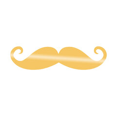 Metāla sienas dekorācija Mustache Gold, 59x14 cm cena un informācija | Interjera priekšmeti | 220.lv