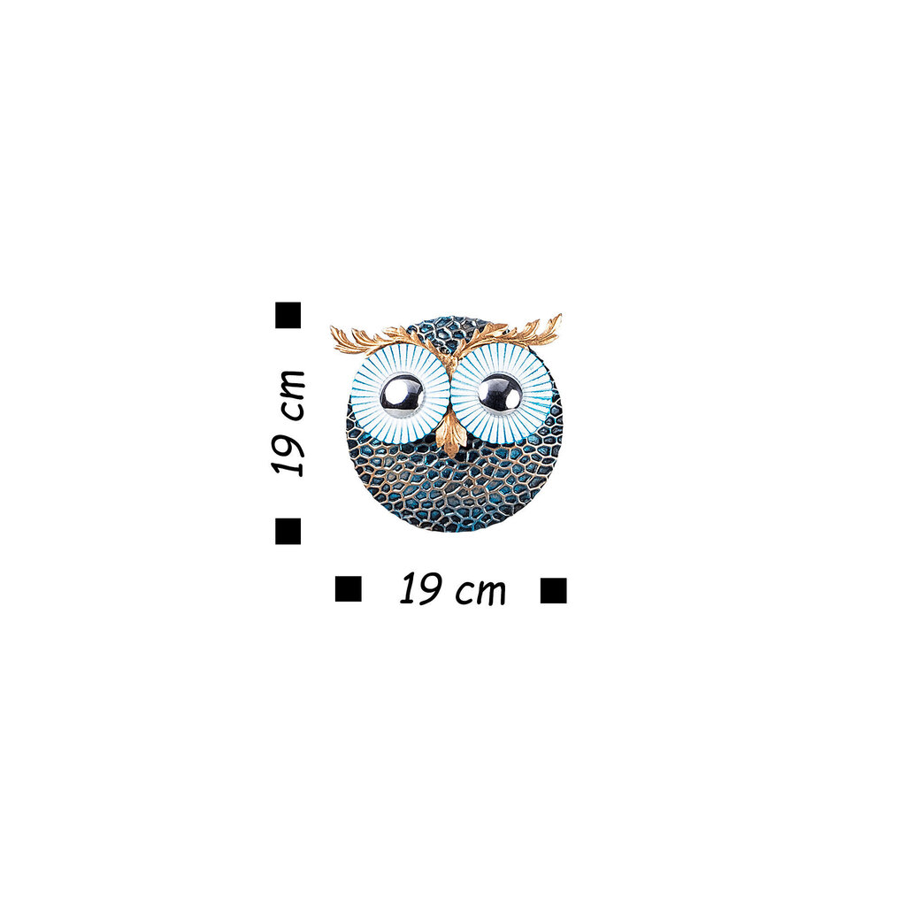 Metāla sienas dekorācija Owl 3 Silver, 19x19 cm cena un informācija | Interjera priekšmeti | 220.lv