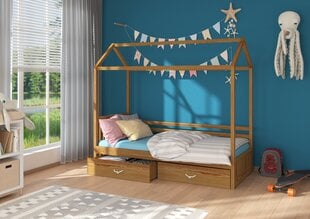 Gulta ADRK Furniture Rose 90x200 cm, ozola krāsas цена и информация | Детские кровати | 220.lv