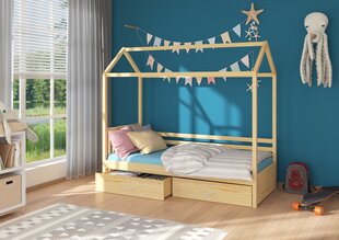 Gulta ADRK Furniture Rose 90x200 cm, gaiši brūna cena un informācija | Bērnu gultas | 220.lv